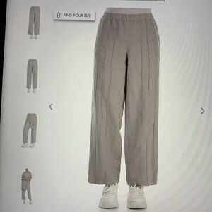 Grizas Straight Pleated Linen Trousers S